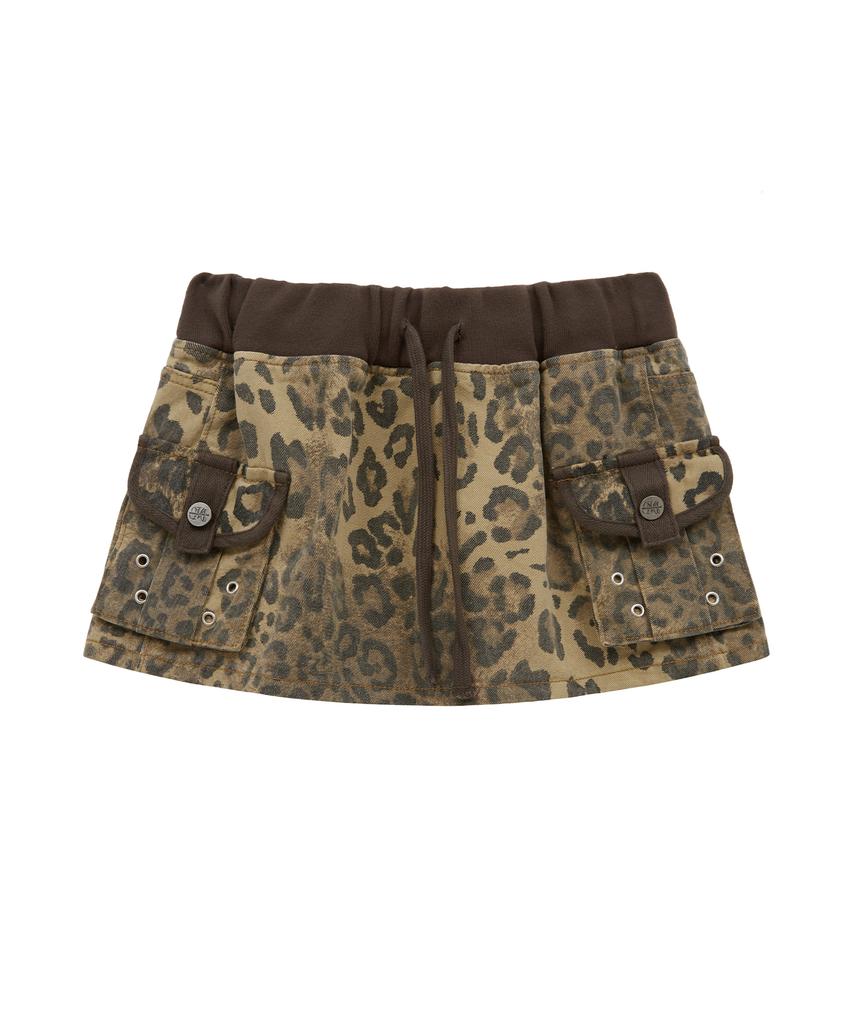Midnight Move Bd Leopard Skirt (Beige)