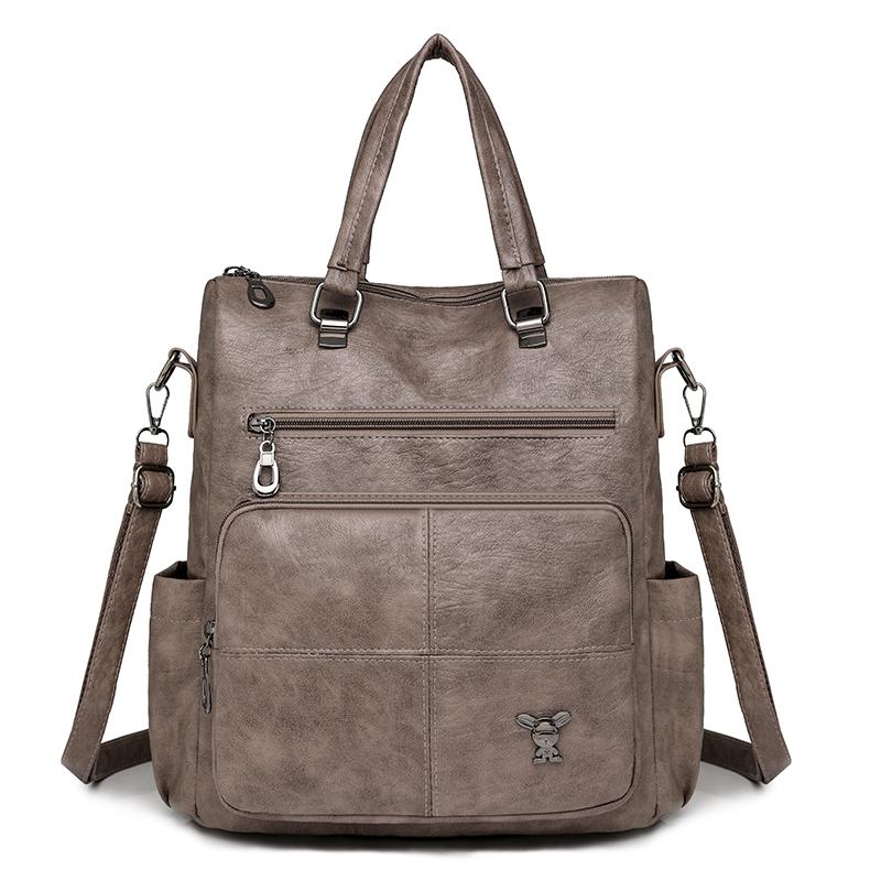 Большая вместительная сумка, многофункциональный рюкзак, женская сумка через плечо из мягкой кожи