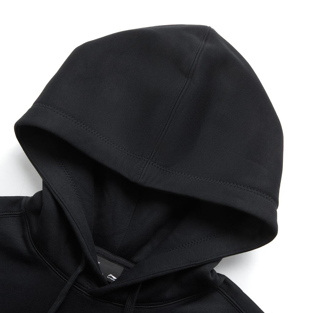 Li Ning Sports Lifestyle Series American Retro Minimalist Casual Antistatic Antibacterial Comfortable Hoodie Unisex Hoodies Black AWDUA05-4