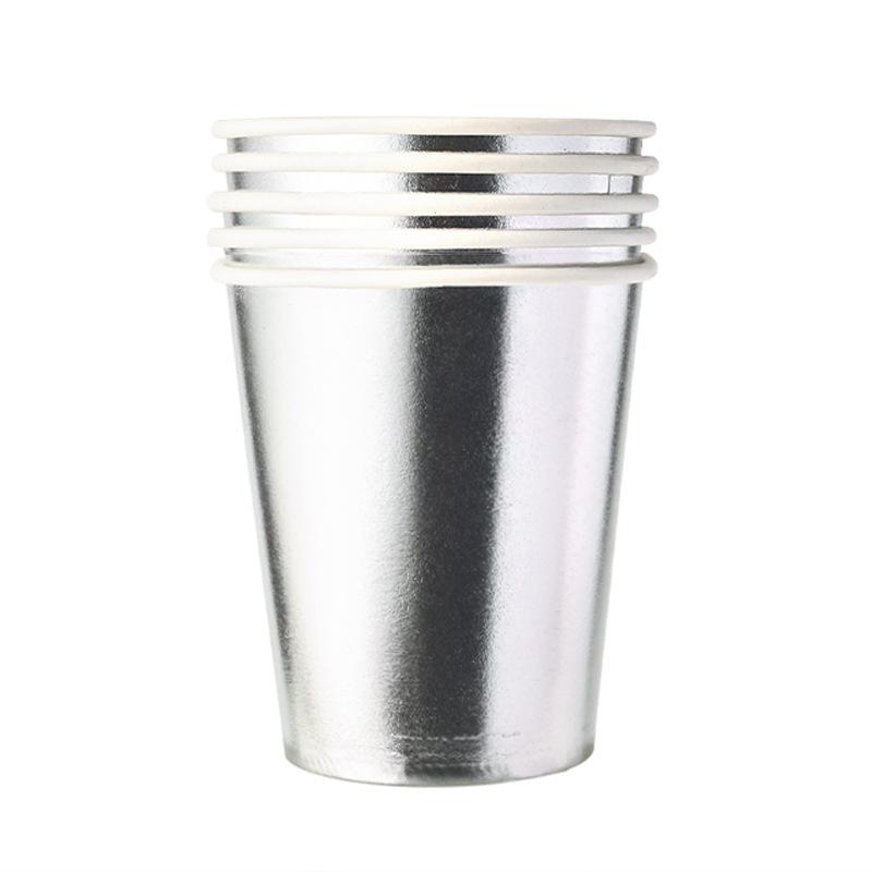 Серебряные бумажные тарелки, баннер, скатерть, декор для вечеринки по случаю дня рождения, одноразовая посуда, принадлежности для вечеринки по случаю рождения ребенка, свадьбы, мальчишника