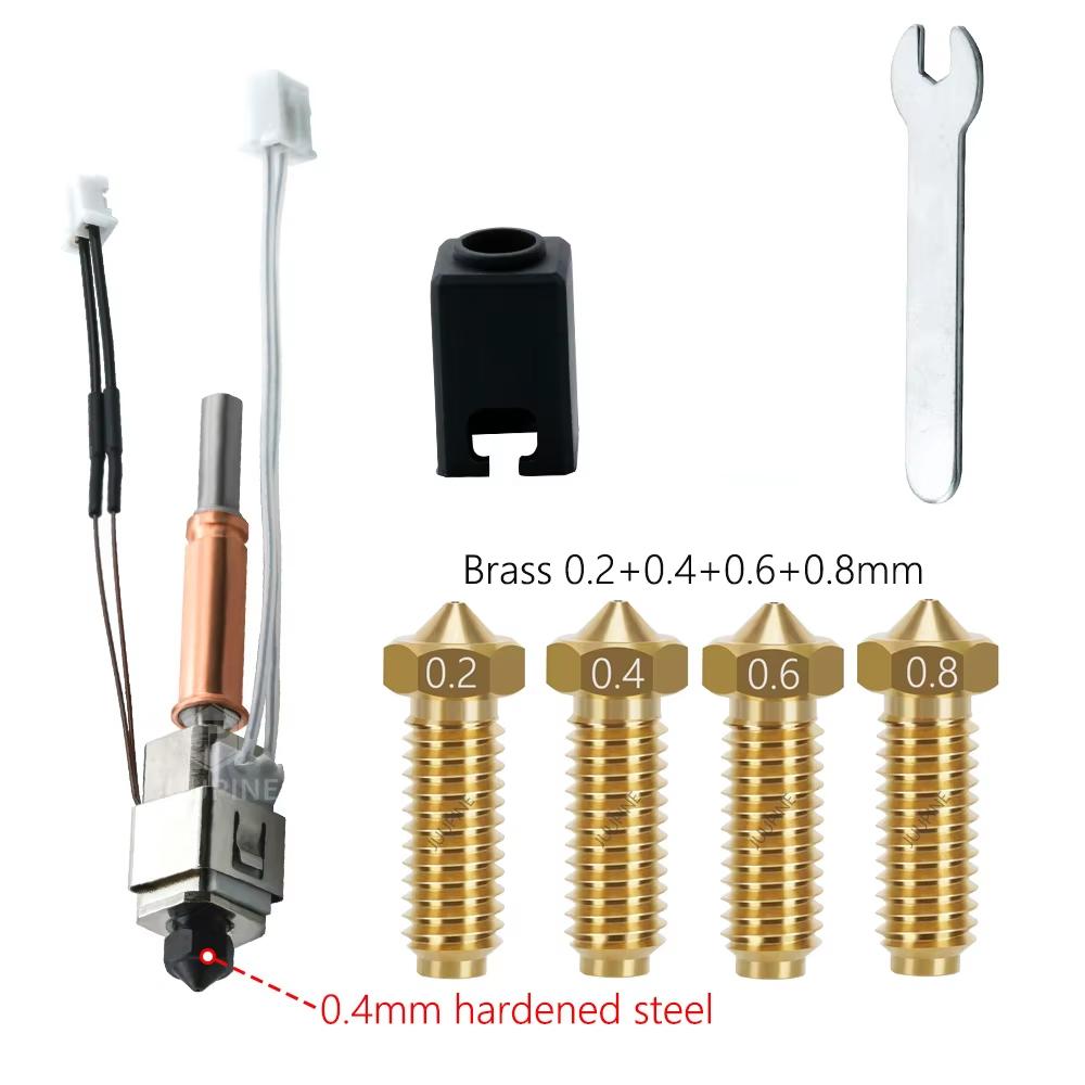 For Anycubic Kobra 3 Hotend Upgrade Ceramic Hotend Kit 24v 60w New Kobra 3 Print Head Kobra 3 Combo Nozzle 3D Printer Parts