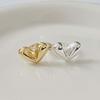 Silver Color Simple Heart Rings for Women Fashion Geometric Vintage Handmade Irregular Love Fingers Ring Sweet OL Jewelry Gifts