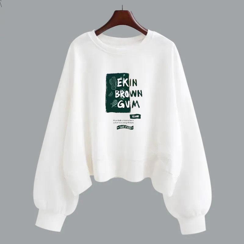 Фиолетовая хлопковая толстовка с капюшоном женская на весну и осень с длинными рукавами, корейская версия, с круглым вырезом, свободная, свободная, сентябрьский школьный сезон, ранняя осень, женская одежда