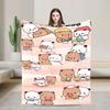 Bubu Dudu Flannel Blanket Winter  Super Soft Throw Blanket for Kids Adult Outdoor Print Bedspread Sofa Bed Cover