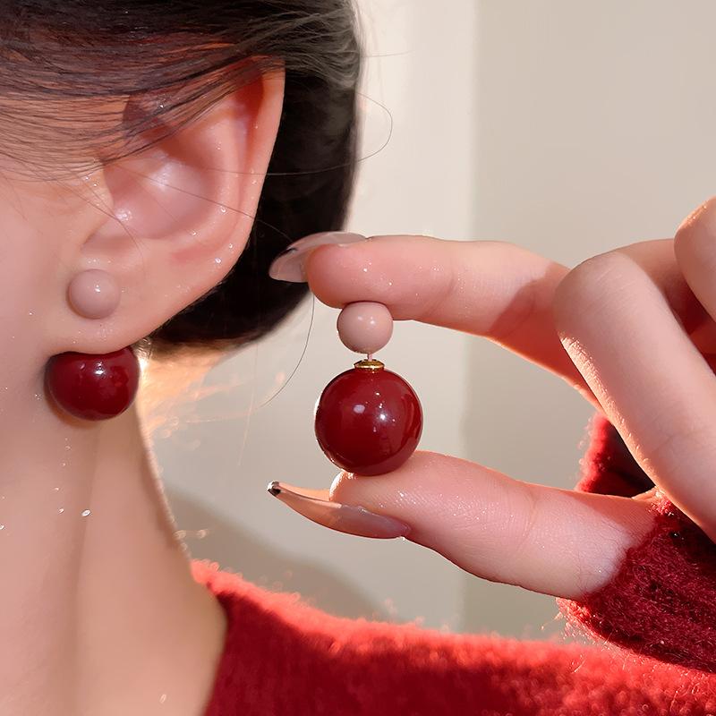 Серьги с имитацией жемчуга Advanced Feeling Two Style с двумя сторонами, маленькие и большие, для женщин