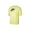 Nike Футболка с коротким рукавом и принтом логотипа Air Letter, повседневная, свободная, женские топы, желто-зеленого цвета CJ3105-367
