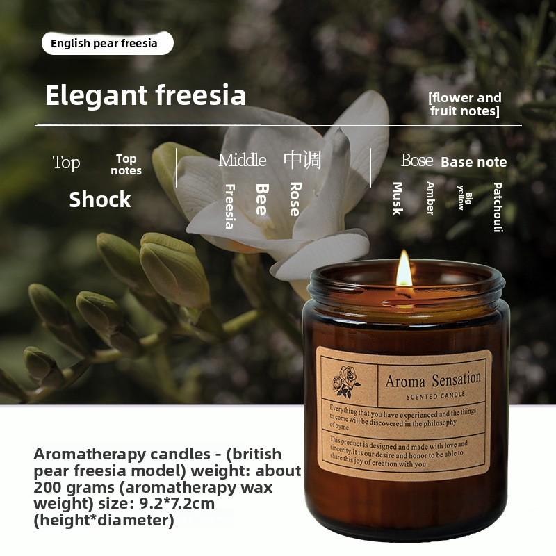 Scented Candles Provide A Long-lasting Aroma To Aid Sleep. Romantic Bedroom Light Essential Oil Scented Ornaments