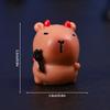 Halloween Capybara Ornaments Kawaii Resin Craft Desktop Decoration Mini Car Miniatures Figure Capybara Decor Party Guests Gift