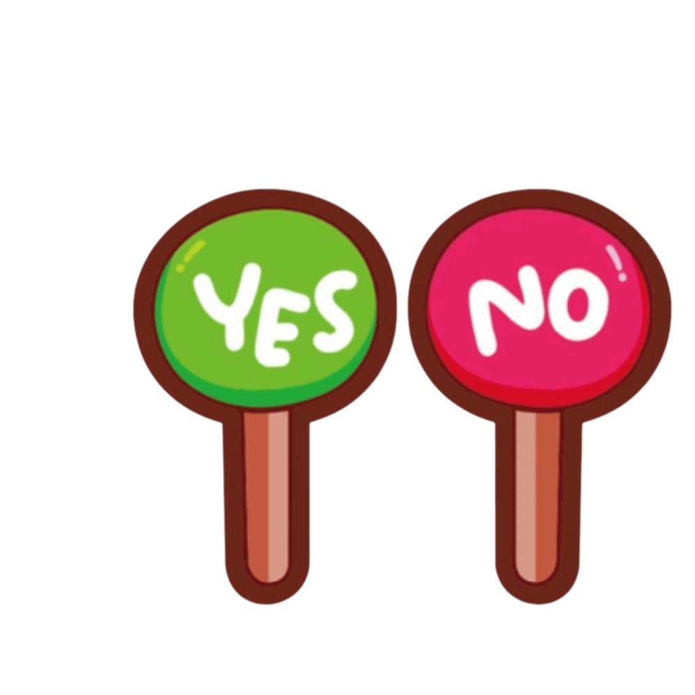 8pcs Expression Judges' Cards Yes/No Hold Up The Sign Hand Held Response Card Party Game