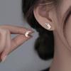 2 пары серебряных креативных сережек-крылышек ангела для женщин и девочек, гвоздики с фианитами, свадебная вечеринка, роскошные серьги, подарки на день рождения