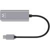 Adaptateur Ethernet USB C - EWENT - Gigabit 1000Mbps - Compatible PC/Mac/iPad Pro - Aluminium Gris