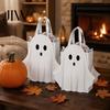 Holiday Snack Bags for School Halloween Ghost Cardboard Gift Bag, Cute Candy Goodie Reusable Small with Handle Birthday, Trick or Treat