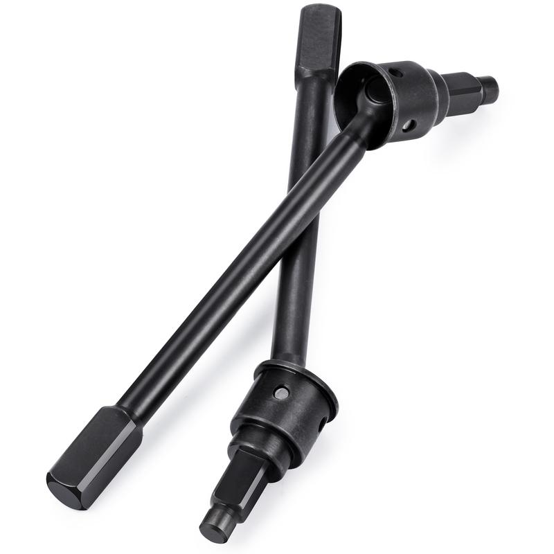 YEAHRUN Steel Front Rear CVD Drive Shafts Steering Portal Axle Stub for 1/18 RC Crawler Car Axial Capra 2WD UTB18 Accessories