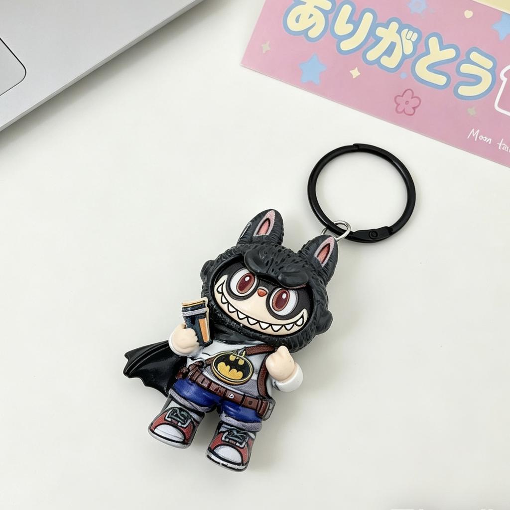 Captain Doll Resin Keychain Pendant Cute Trendy Play Backpack Pendant Keyring