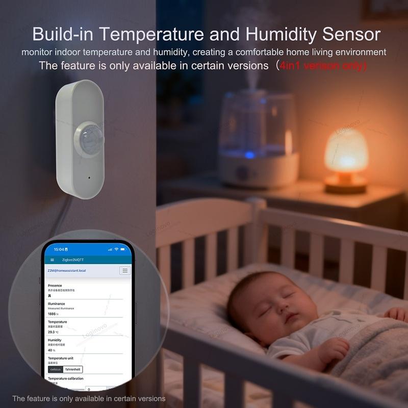 Zigbee 24G Mmwave Radar Human Presence Sensor Detector Smart Life 2MQTT Tuya App Home Security Motion Tracker Battery Powered