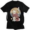 Akita Dog Samurai Warrior Mens Tshirts Men Cotton Japanese Cartoon Tee Women Tshirt Women Mend Graphic T Shirt Clothing