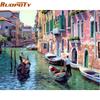 Frame Venice Landscape DIY Painting By Number Home Decoration Handpainted Modern Oil Painting On Canvas Wall Art Picture