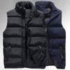 Down Cotton Vest Men'S Light Down Cotton Jacket Thickened Warm Jacket Large Size Inside And Outside Wear Vest Cotton Jacket