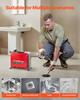 Drain Cleaner Machine, 500W 1400RPM Electric Pipe Drain Cleaning Machine Sewer Snake with 40m x 16mm, 5m x 9.5mm & 0.4m x 12mm Steel Spring Cable and