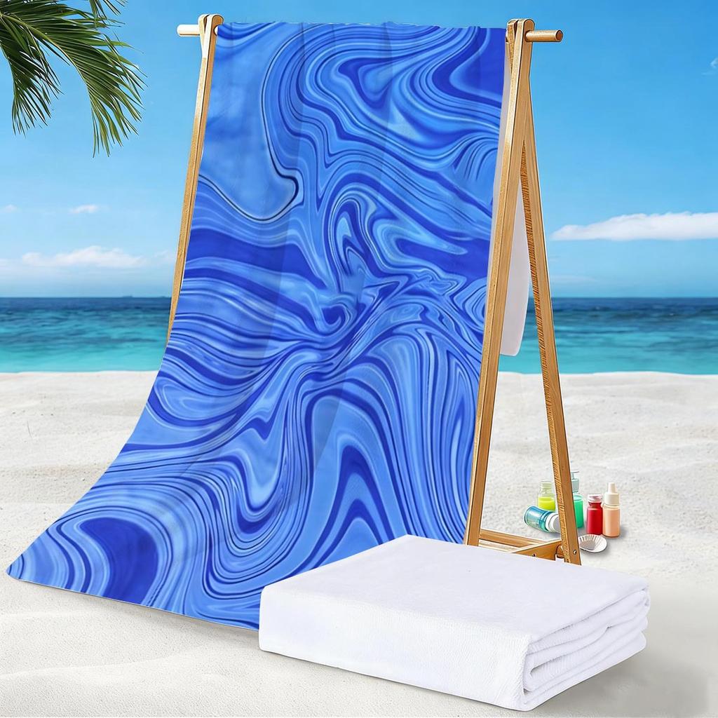 Direct Supply Of Marine Life Terry Printed Beach Towels, Microfiber Swimming Bath Towels