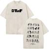 Рэпер Bad Bunny Винтажные стираные футболки Debi Tirar Mas Fotos DTMF Футболки Мужская одежда Мода Хип-хоп Футболка Streetwear