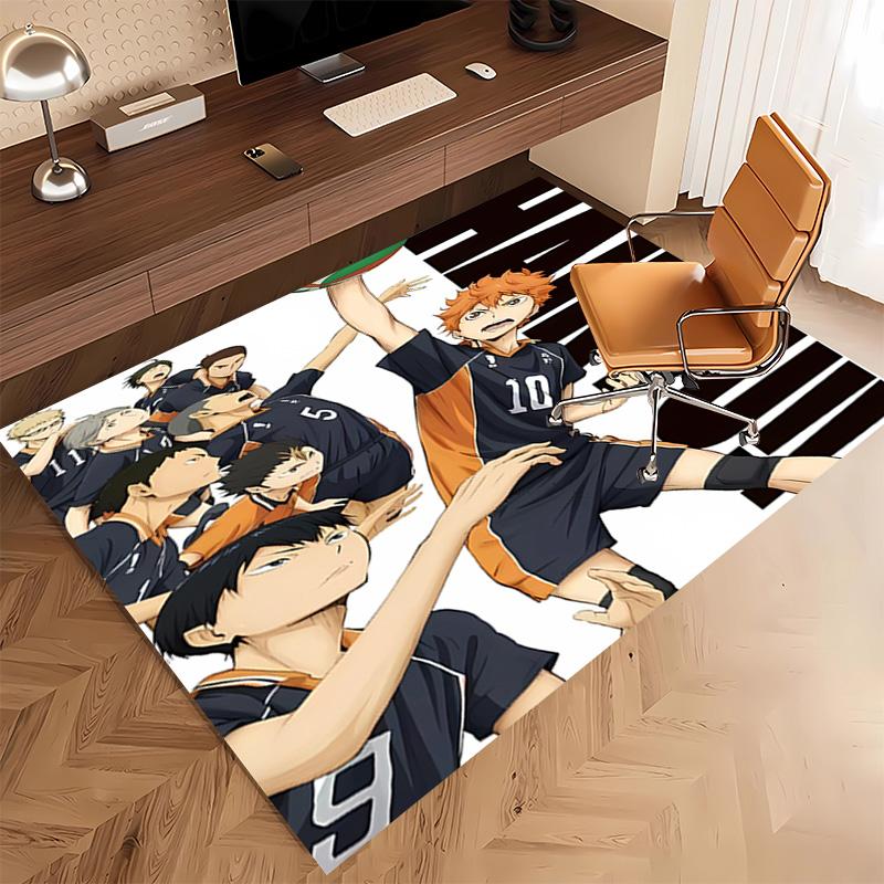 1pc Haikyu Print Area Rug - Soft, Washable Non-Slip Indoor Mat, Living Room, Home Office Decorative Rug,Office Decorative