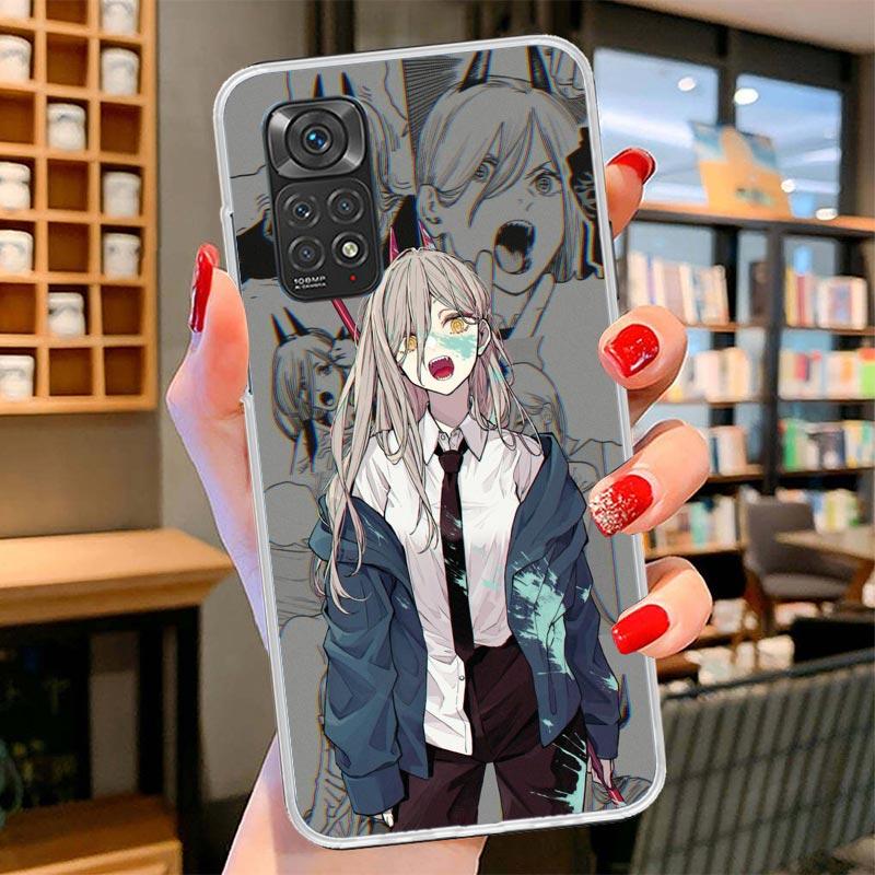 Чехол для телефона Chainsaw Makima Power Cover для Xiaomi Redmi Note 15 14 13 12 11 10 Pro Plus 14S 12S 11S 11T 11E 10S Мягкие Fundas Shel