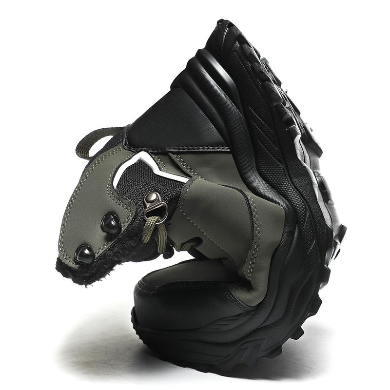 Супер теплые зимние мужские ботинки, водонепроницаемые уличные меховые плюшевые зимние ботинки, мужские беговые мужские ботинки для снега до середины голени Botas Hombre