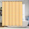 Yellow and White Gingham Pattern Shower Curtain for Bathroom - Waterproof and Durable with Rust-Proof Hooks Elevate Space
