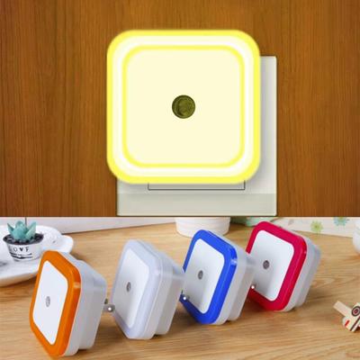 1-4 шт. светодиодный беспроводной датчик ночника EU US Plug Mini квадратный ночной светильник для детей гостиной спальни коридора лампа освещения