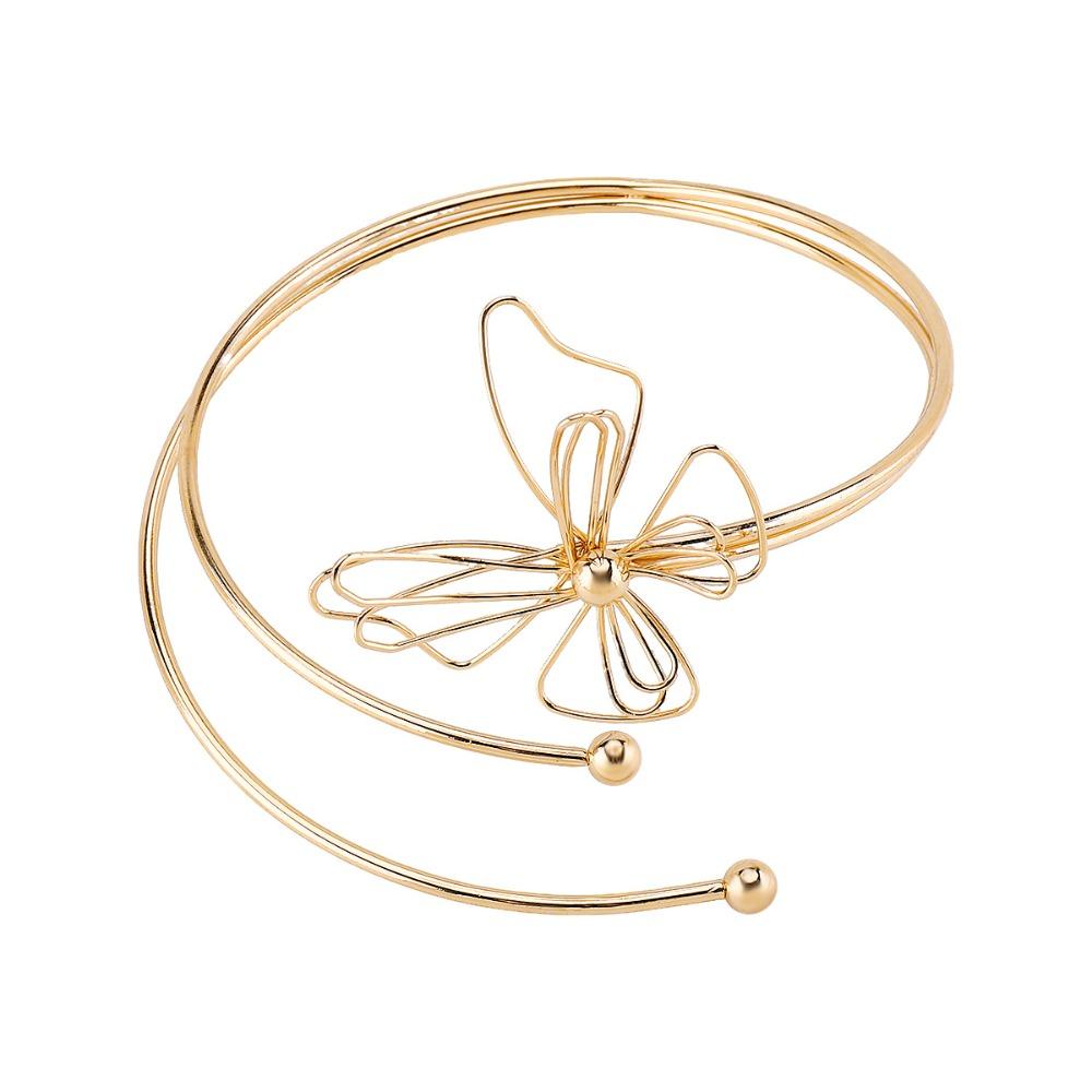 Leaf Opening Cuff Bracelets Butterfly Circle Upper Arm Bracelet Arm Accessories
