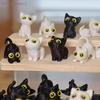 3D-печатные ornaments с большими глазами, мини-статуэтки кошек, миниатюрные милые котята, поделки для микро-ландшафтов, маленькие ornaments, украшение для рабочего стола