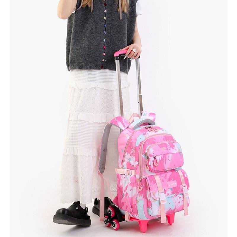 Школьная сумка-тележка Школьные сумки на колесиках Студенческий рюкзак 6 колес (34*20*47СМ)ZRY5193