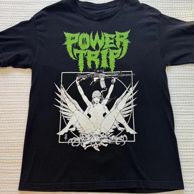 Мужская черная футболка с принтом группы Power Trip, металл, панк-рок, графическая футболка, размеры S-5XL