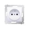Socket with grounding and shutters. Quick connectors, white Simon54