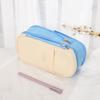 Креативный пенал макаронных цветов с цветовыми блоками, расширяемый, большой вместимости, однотонный, для учеников средней и старшей школы, растягивающийся, да