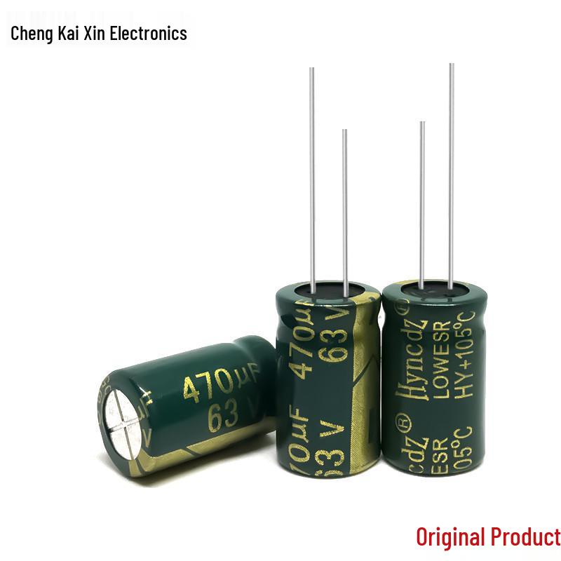 High-Frequency 63V 470uF Aluminum Electrolytic Capacitor, Original, 13x21, In Stock