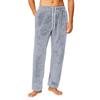 Men's Drawstring Pocket Flannel  Pants Homewear Sleep Pants