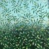 Iridescent Window Film Green Leaf Flower Pattern Non-Adhesive Glass Sticker Reusable Privacy Film