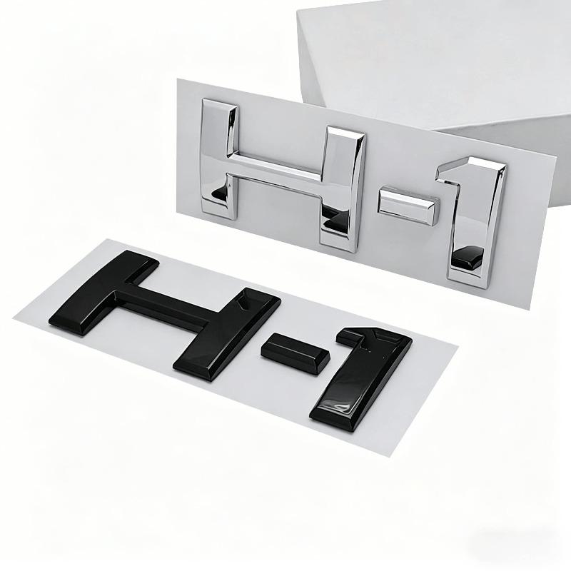 Suitable for H-1 car sticker rear tailgate logo body H English sticker three-dimensional modification logo sticker