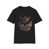 Cat Horns T-Shirt, Cute Flower Cat Tee, Colorful Kitty Shirt, Magical Cat Unisex T-Shirt