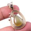 Natural Botswana Agate Gemstone 925 Solid Silver Two Tone Pendant 1.50'' M9k48