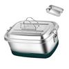 Stainless Steel Lunch Box Double Layer Bentos Box with Compartments Leak Proof Food Container for Adults and Kids