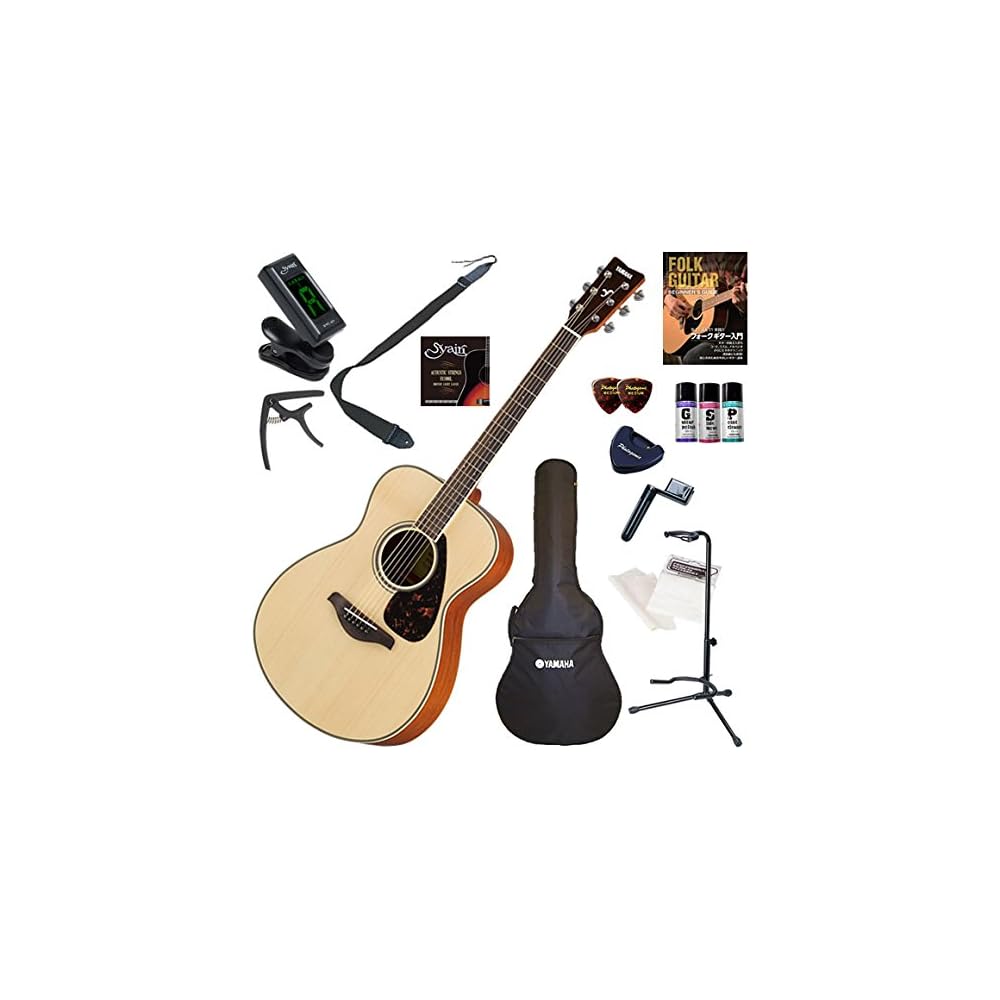 Yamaha FS820 Acoustic Guitar Beginner Upgrade Set 15 Pieces Natural Finish