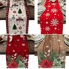 1PC Christmas Decor Table Runner Cloth Christmas Table Flag Polyester New Year 2024