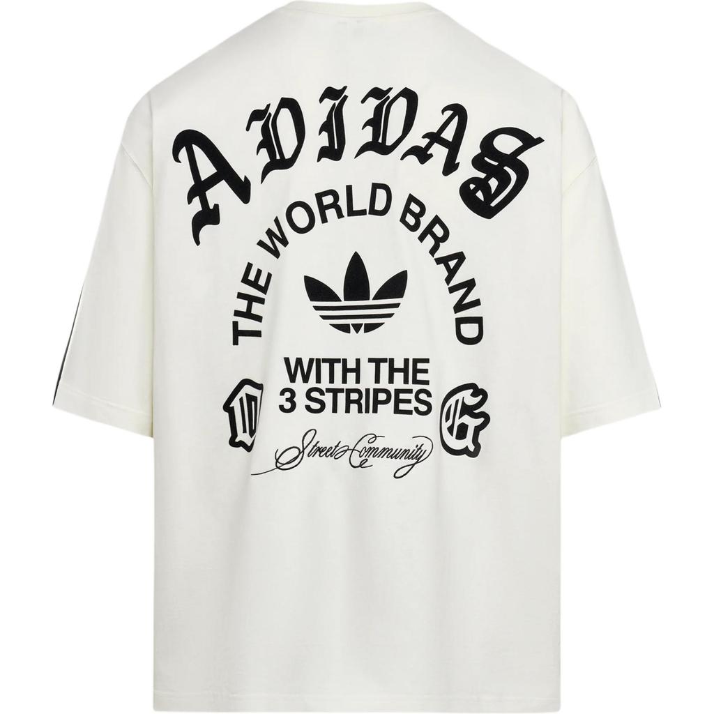 adidas Мужская хлопковая спортивная футболка с коротким рукавом Originals OG свободного кроя Топы LD3868