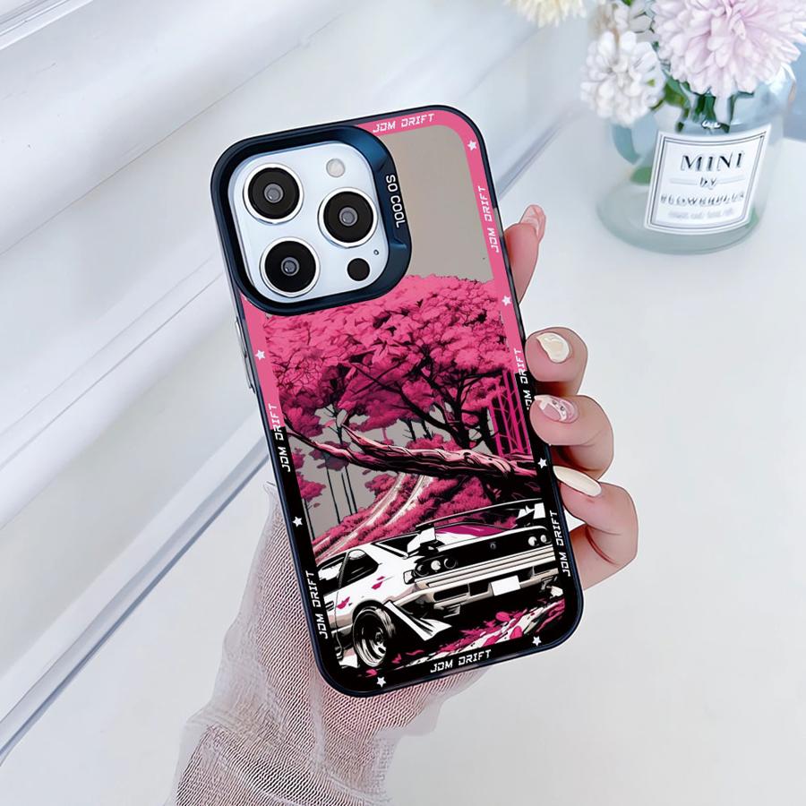 Мягкий чехол для iPhone 16e 11 12 13 Pro Max 14 15 16 Plus Японский JDM Дрифт-кар