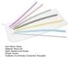 6 Pcs 9-inch Long Silicone Straw Set Reusable Straws with Cleaning Brush Cloth Bag Compatible with 40 Oz 30