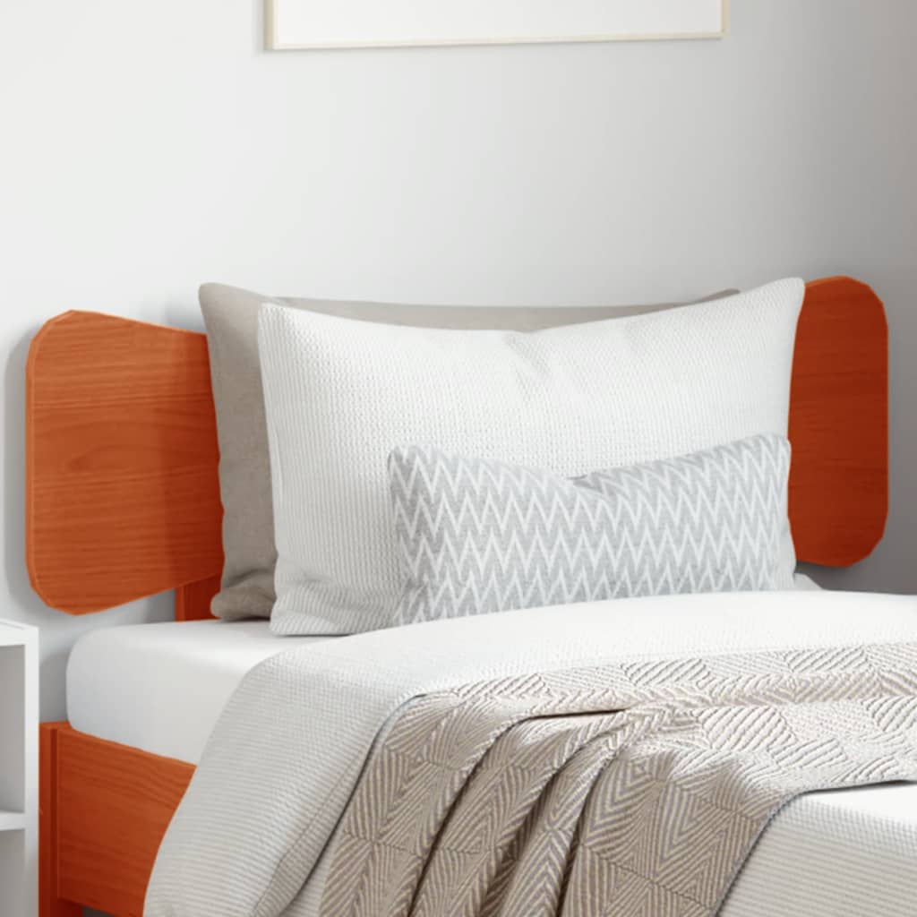 Headboard Wax Brown 100 cm Solid Pine Wood