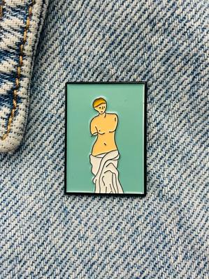 Новая эмалированная булавка с абстрактной фигурой, металлический разъем, подарок на день рождения, 1 шт.